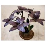 Metal Flower Bouquet 14" Tall