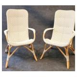 Pair Furniture Classics White Reid Lounge Chairs