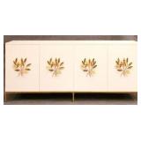 Chelsea House 4 Door Buffet, Gold Leaf Handles