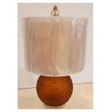 Wildwood amber art glass lamp 25.5"