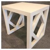 Chelsea House White Lattice Side Table