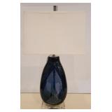 Wildwood blue Murano lamp 32"