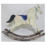 Carved Rocking Horse Decor 15 x 18 x 4