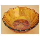 Carnival Glass Bowl - 3" x 9"