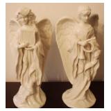 2 Angel Candle Holders - 10" tall