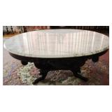 Marble-top Coffee Table - 19" x 46" x 28"