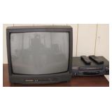 Sylvania 20" TV w/ Curtis Mathes VCR w/ Remotes