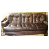 Leather Sofa - 35" x 88" x 36"