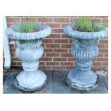 2 Concrete Planters - 28" x 20"