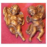 2 Angel Wall Hangings - 10" tall