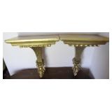 2 Sconces - 14" x 12" x 9"