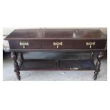 3-Drawer Console Table - 33" x 58" x 18"