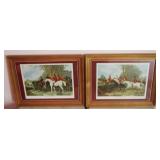 2 Framed "Hunt Scenes" - 14" x 18"