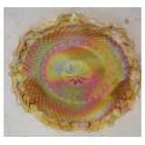 Carnival Glass Plate - 10" round