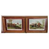 2 Framed "Hunt Scenes" - 14" x 18"