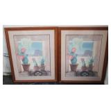 2 Framed Prints - 31" x 25"