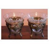 2 Candle Holders - 5" x 5"