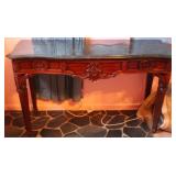Faux Marble-top Console Table - 37" x 60" x 21"