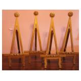 4 Wood Plate Holders - 20" tall
