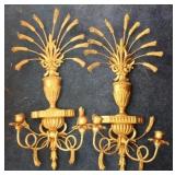 Pair Vintage Wall Sconces - 30" tall