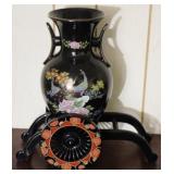 Oriental Vase w/ Stand - 13.5" tall