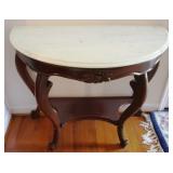 Marble-top Table - 29" x 35" x 18"