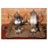 5 pc. Silverplate Tea Set (As is/Heavy Tarnish)