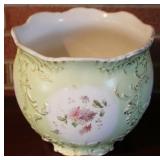 Antique Signed Vase (As is/Cracked) - 8" x 9.5"