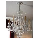 Vintage Glass Prism Chandelier - 28" x 18"