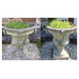 2 Concrete Planters (As is/Both Damaged)