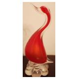 Art Glass Bird - 9" tall