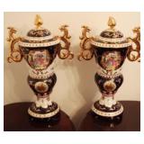 2 Vases w/ Lids - 21" tall