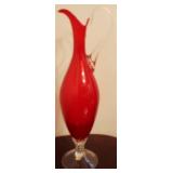 Art Glass Pitcher - 17" tall