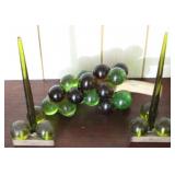 3 pc. Lucite Grapes/Candle Holder Set