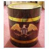 Metal Bucket w/ Lid - 12" x 14"