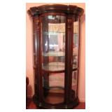 Curved Glass China Cabinet - 80" x 45" x 21"