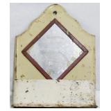 Vintage Metal Shaving Mirror 12"