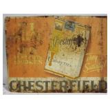 Metal Chesterfield Cigarettes Sign - 17.5" x 23.5"
