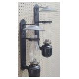 Pair Iron Wall Hanging Kerosene Lamps