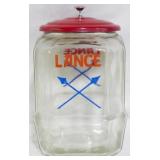 Lance Glass Store Jar, Metal lid 12x8x9
