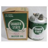 5 Gallon Quaker State Motor Oil Can with Box