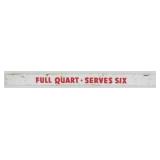 Vintage Full Quart Milk Door Push - 2.5" x 26"