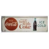 Coca-Cola Metal Sign - 17.5" x 53.5"