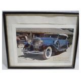 Framed 1931 Duesenberg Model J Print - 21" x 17"