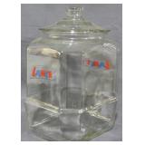 Vintage Lance All Glass Store Jar 13x7x8