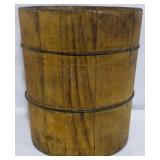 Vintage Wooden Bucket 13"