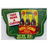 2-Sided Royal Crown Cola Sign 15.5x23.5