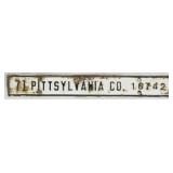 Vintage Pittsylvania County Auto Tag 1.5x12