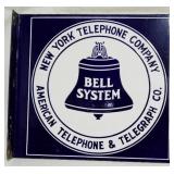 New York Telephone Co. Flange Sign 11x11.5"