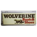 Lighted Wolverine Boots & Shoes Sign